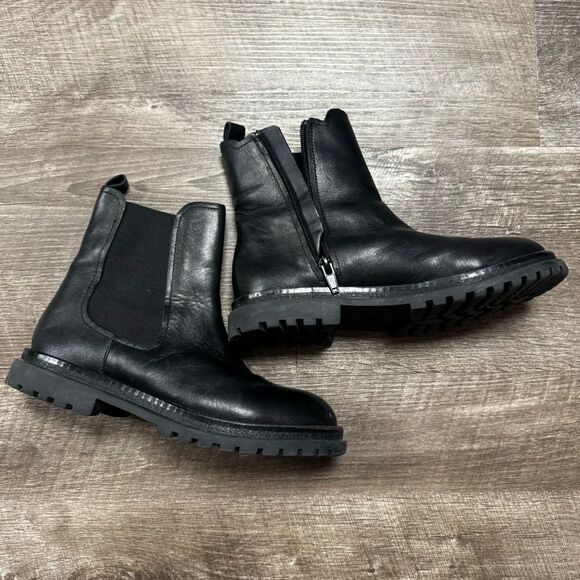 Zara Black Ankle Boots Size 35 - Picture 1 of 7